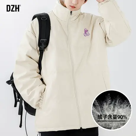 青少年学生pu皮面羽绒服男潮冬季加绒加厚外套2024新款美式面包服图片