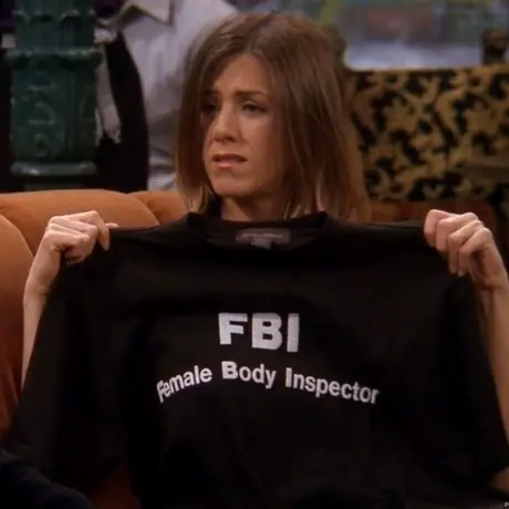 秀洛老友记FBI衣服Female Body Inspector女权主义印花短袖t恤男商品大图