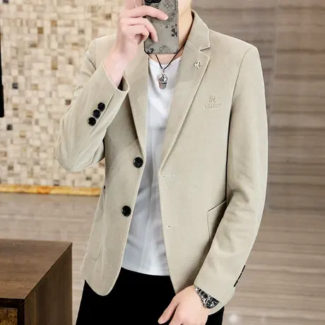 春秋季高质感英伦男装西服男士韩版修身休闲小西装帅气单西外套潮商品大图