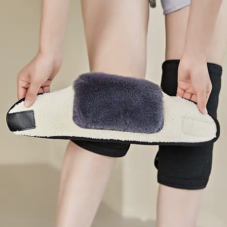 加绒护膝保暖老寒腿女关节防冻男加厚魔术贴老年人内穿秋冬商品大图