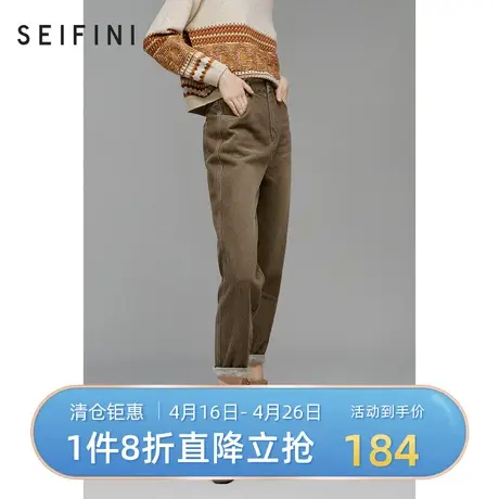 诗凡黎休闲裤女商场同款秋冬新品直筒裤女士长裤3BA251971商品大图