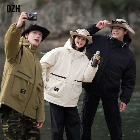 男士户外工装机能棉服男款冬季加厚保暖棉衣外套情侣装2024年新款商品大图