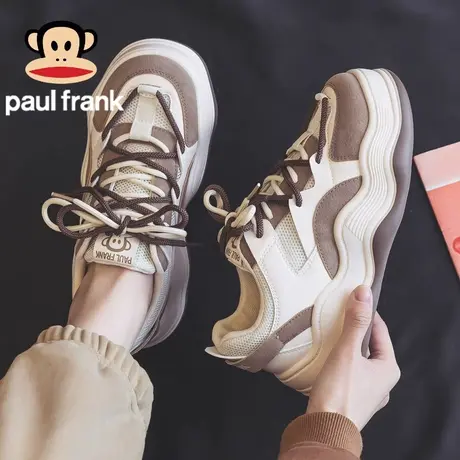 大嘴猴女鞋秋季复古小白鞋女款2023新款百搭厚底面包鞋休闲板鞋子商品大图