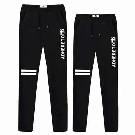 Ohlyah品牌休闲裤女裤子韩版情侣男女大码印花显瘦小脚运动裤宽松商品大图