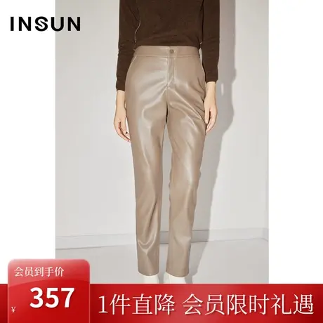 恩裳COVER初冬2022时尚年轻率性烟管裤潮流光泽感百搭休闲裤图片