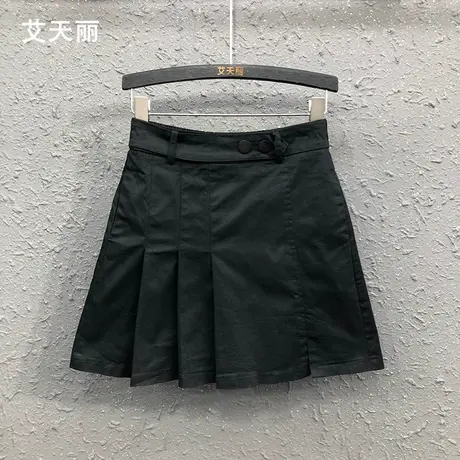 黑色短裙女夏季新款洋气港味时尚a字裙高腰显瘦韩版牛仔半身裙潮图片