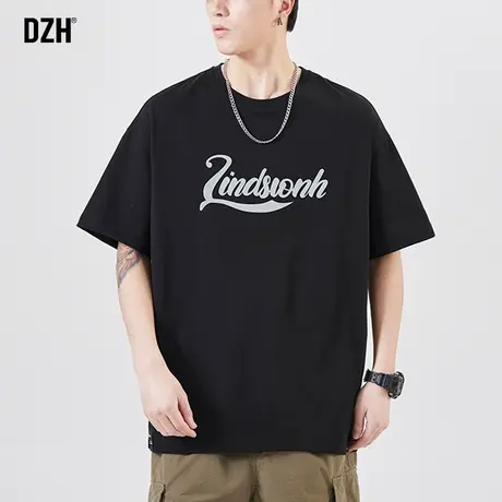 男士美式重磅短袖t恤男夏季2023年新款宽松半袖体恤潮牌潮流衣服商品大图