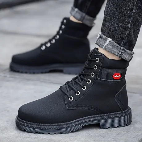 冬季雨鞋男加绒加厚钓鱼洗车防水鞋防滑厨房鞋高筒防滑雨靴水鞋男商品大图