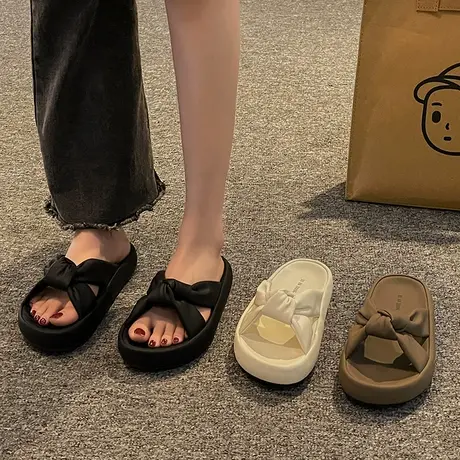 高级感凉拖鞋女夏季外穿时尚2024年新款网红厚底百搭防滑海边沙滩商品大图