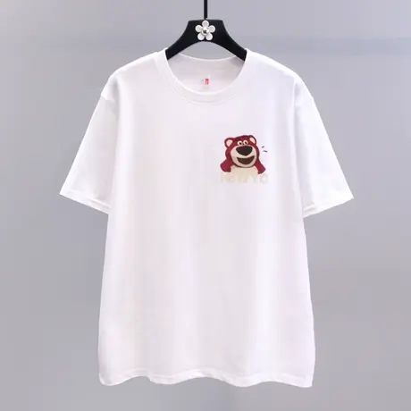 卡通小熊短袖t恤女夏季2023新款宽松设计感小众休闲百搭半袖上衣商品大图