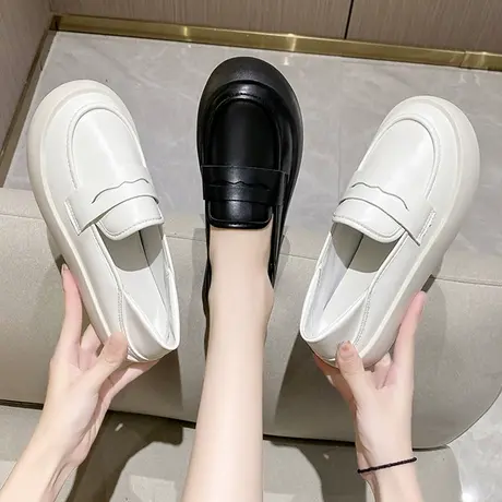 软底护士鞋女防滑小白平底舒适医护工作鞋春秋一脚蹬休闲百搭单鞋图片