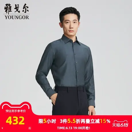 【商场同款】雅戈尔男士衬衫春秋新款官方商务休闲上班穿衬衫男图片