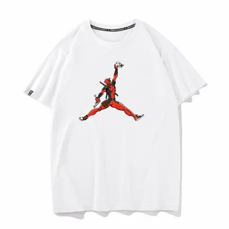 秀洛搞笑Deadpool 死侍联名恶搞飞人打底衫半袖休闲短袖T恤半袖男商品大图