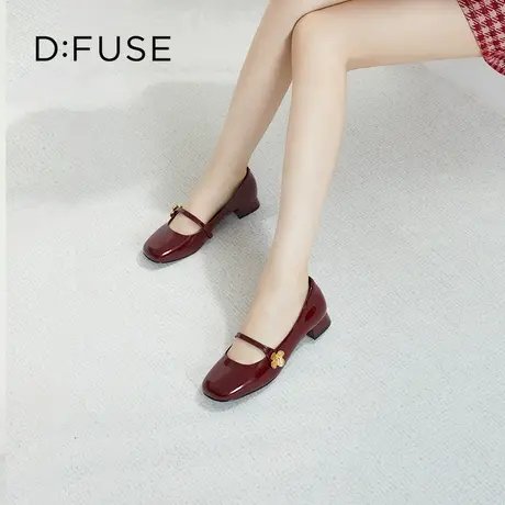【昕怡粉丝专享】Dfuse秋季新款玛丽珍法式复古花平底鞋女商品大图