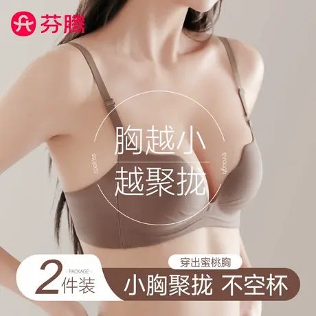 芬腾内衣女士聚拢小胸显大收副乳防下垂无痕蜜桃胸2024新款文胸罩商品大图