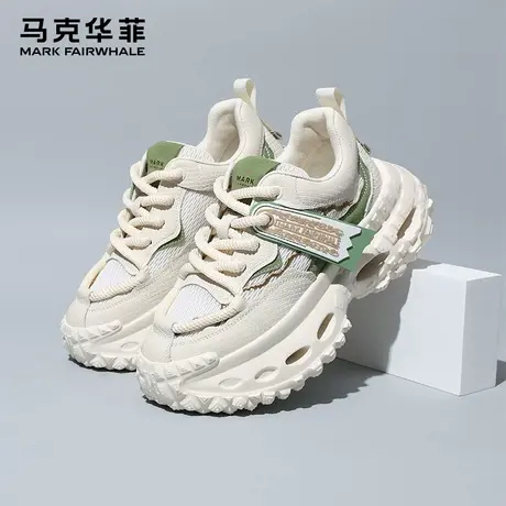 马克华菲正品老爹鞋女2025新款增高网面初夏透气运动配阔腿裤的鞋图片