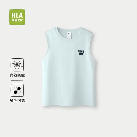 HLA/海澜之家panda wowo熊猫无袖T恤25春夏新款防蚊背心男女童装商品大图
