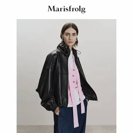 【精纺羊毛】Marisfrolg玛丝菲尔2025冬新款轻薄毛衣飘带针织开衫商品大图