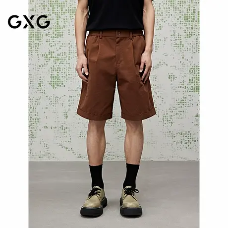 [商场同款]GXG男装 休闲短裤简约通勤五分裤25夏新品G25X222031图片