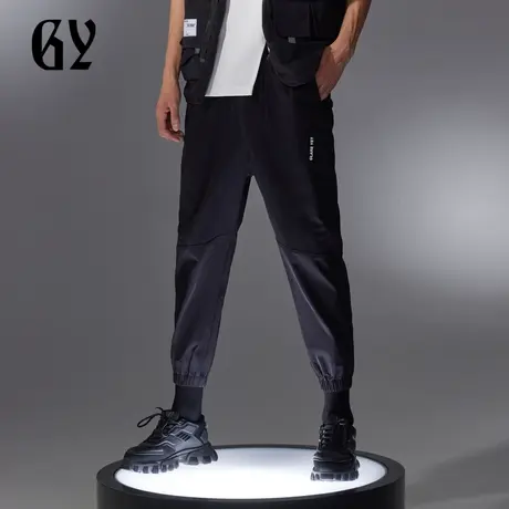 雅戈尔奥莱 GY男装夏季舒适微弹松紧腰抽绳设计男士休闲裤商品大图