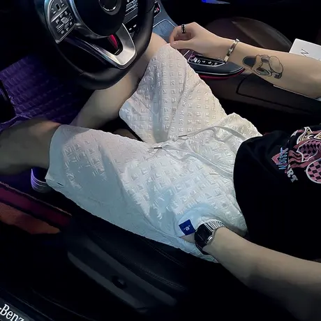 短裤男潮牌格子薄款设计感小众大裤衩ins高街潮流外穿休闲五分裤商品大图