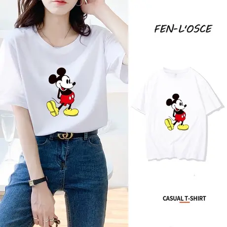 纯棉短袖t恤女2023年夏季新款高级感复古宽松大码半袖体恤上衣潮商品大图