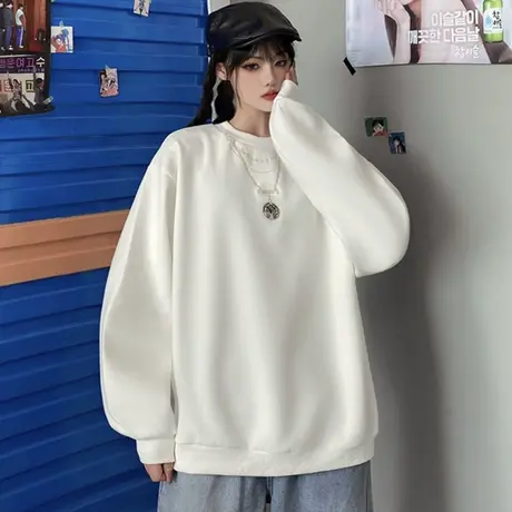 waitmore卫衣chic港风女2020秋冬ins宽松韩版加绒加厚ulzzang外套商品大图