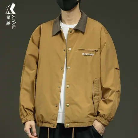 新国标90%白鸭绒衬衣羽绒服男2023冬季宽松大码男士翻领衬衫外套商品大图