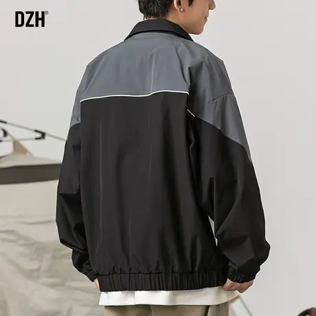 男士教练夹克男外套翻领秋季潮高级感痞帅男装2024新款飞行员衣服商品大图