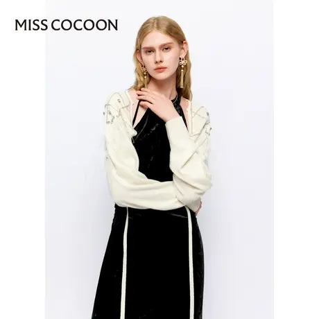 100%绵羊毛 可可尼COCOON【漫拾光旅】2025夏季新款针织衫罩衫女图片