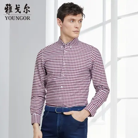 【格纹DP免烫】雅戈尔官方男士商务休闲时尚潮流长袖衬衫2878图片