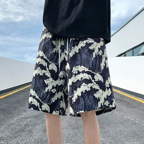 沙滩裤男夏季薄款游泳裤速干短裤宽松可下水大裤衩海边旅游度假潮图片