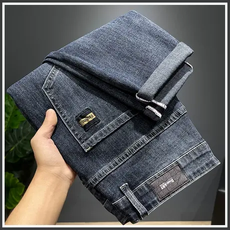 牛仔长裤男士韩版潮流百搭休闲ins潮牌秋季秋冬款男裤子宽松直筒商品大图