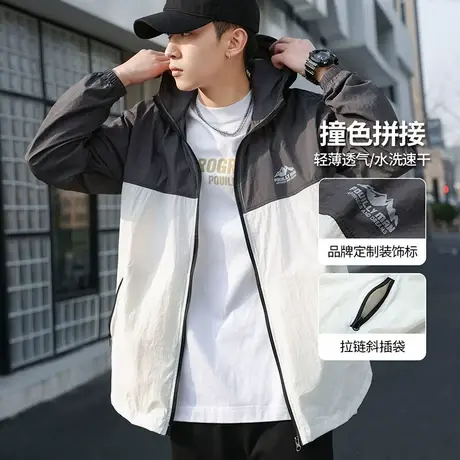 春秋户外防晒衣男女款夏季2025新款冰丝薄款时尚防晒服情侣外套商品大图