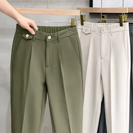 九分休闲裤男直筒小西裤男韩版潮流弹力小脚长裤男士裤子春秋新款商品大图