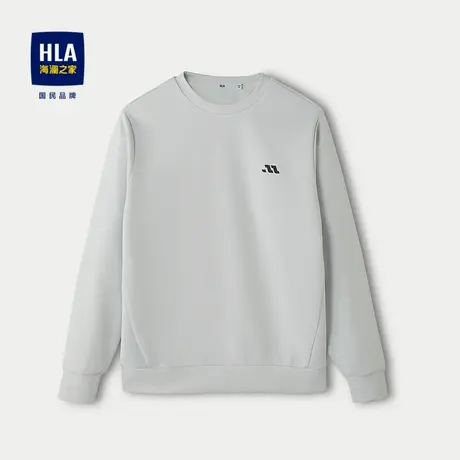 HLA/海澜之家微弹卫衣2025秋季新款圆领修身运动感上衣男图片