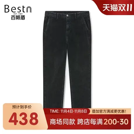 【商场同款】百斯盾男装休闲裤2023秋冬新款中直筒长裤LR3H02604图片
