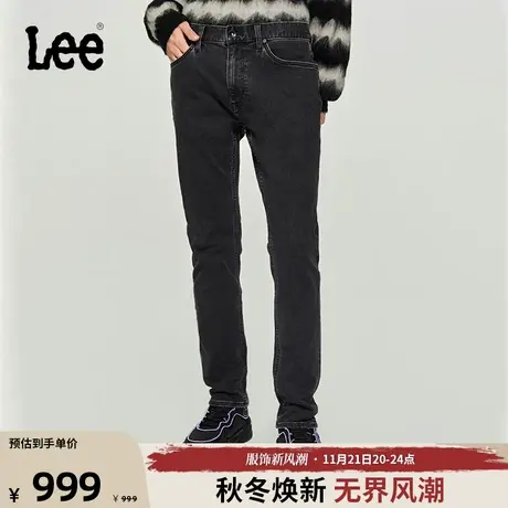 Lee商场同款23秋冬新品709修身锥形黑灰色暖岩恒温男保暖牛仔裤潮图片