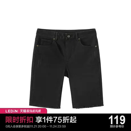 乐町高腰牛仔短裤女直筒夏季甜美骑行裤子C5HBC2501图片