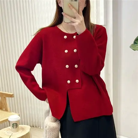 春季女士毛衣外套2023年新款爆款洋气宽松针织开衫女上衣春秋外穿图片