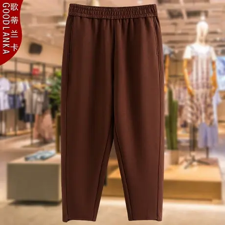 40-50岁中年胖妈妈春秋休闲裤子大码宽松高腰显瘦洋气九分萝卜裤商品大图