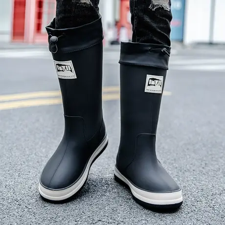 雨鞋男款冬季长筒水鞋防滑防水工地专用工作胶鞋钓鱼涉水靴劳保鞋商品大图