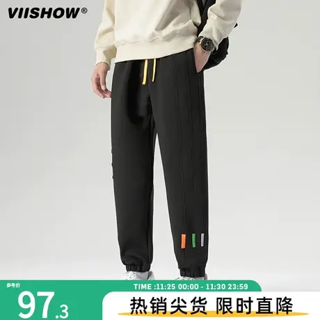 VIISHOW卫裤男生加肥加大码宽松秋冬款百搭休闲男款运动长裤子图片
