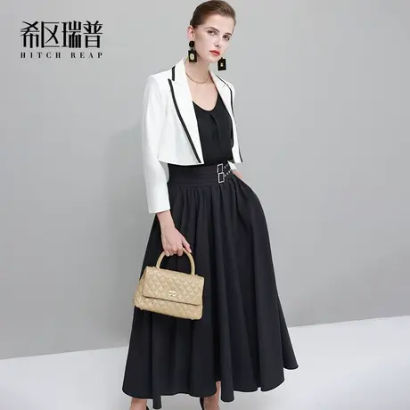 希区瑞普精致镶边小香风外套女短款2023新款法式复古气质开衫上衣商品大图