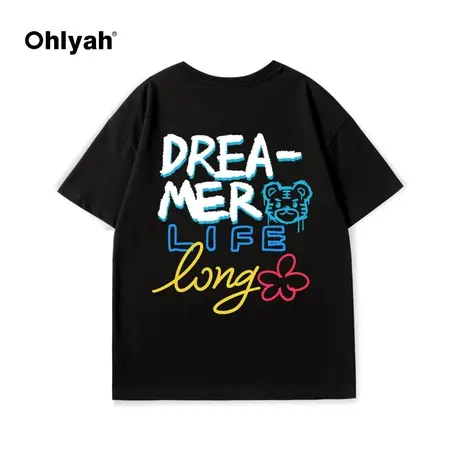 Ohlyah潮牌t恤短袖女夏2022年夏季新款宽松ins潮女上衣打底衫内搭商品大图