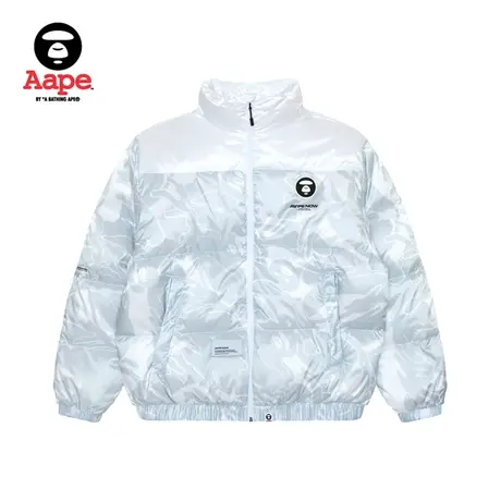 Aape旗舰店男装秋冬立领字母印花保暖面包羽绒服外套7595XXL图片