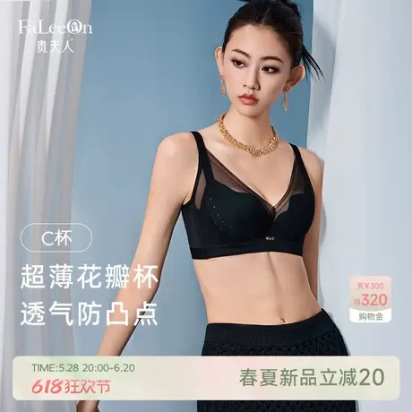 【薄雾系列】贵夫人透气洞洞杯内衣女调整大胸显小防下垂胸罩1269商品大图