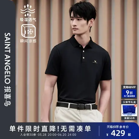 【父亲节礼盒】报喜鸟2025夏季新款男士POLO衫商务休闲短袖t恤男图片