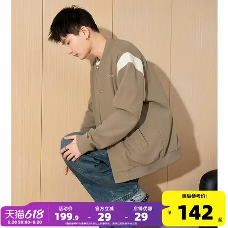 唐狮2025春季新款棒球服男生外套撞色拼接短款夹克开衫青少年潮流图片