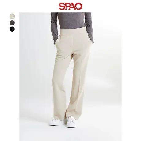 SPAO韩国同款秋冬女士简约时尚休闲棉质西装长裤SPTAE49W02商品大图